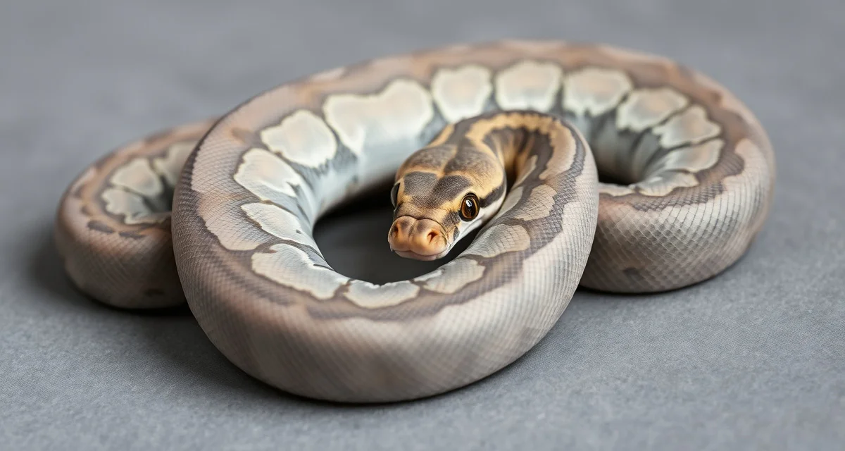 Axanthic Ball Python Genetics and Coloration Axanthic ball python displaying silver and gray coloration characteristic of the recessive morph without yellow pigmentation.
