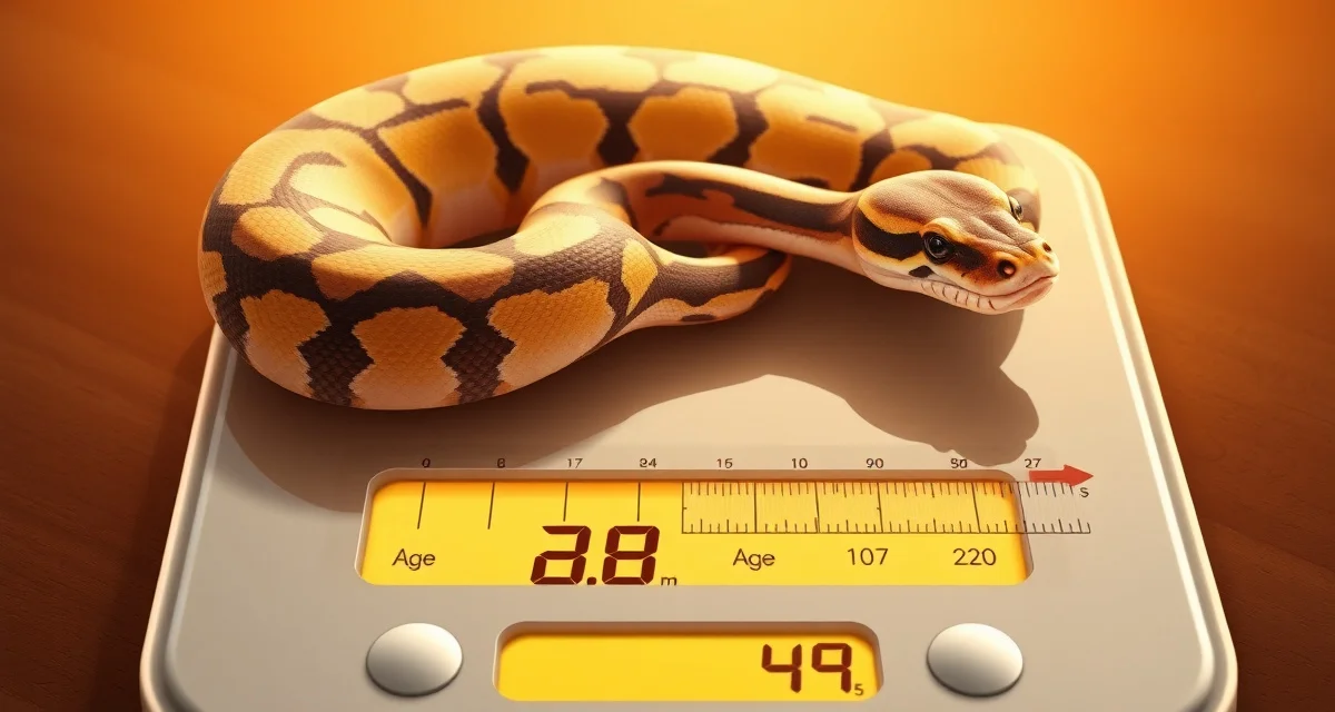 Ball Python Breeding Readiness Guide Ball python breeding readiness chart comparing weight versus age factors for determining breeding maturity in hatchery management.