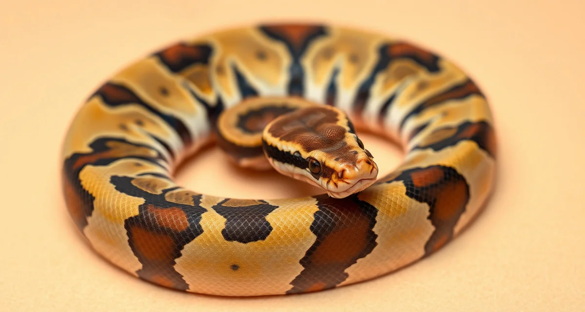 Clown morph ball python genetics for breeders Ball python clown morph showing distinctive broken stripe pattern and coloration used in advanced breeding projects