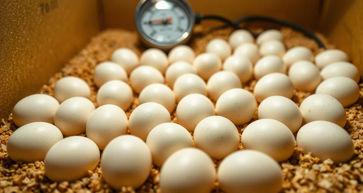 Professional ball python egg incubation setup Ball python clutch eggs properly positioned in incubation substrate showing optimal spacing and arrangement for successful hatchery management
