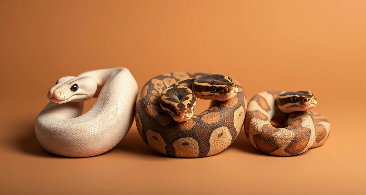 Co-dominant ball python morphs and genetic inheritance patterns Ball python co-dominant genetics morphs including pastel, mojave, and cinnamon color variations showing super forms