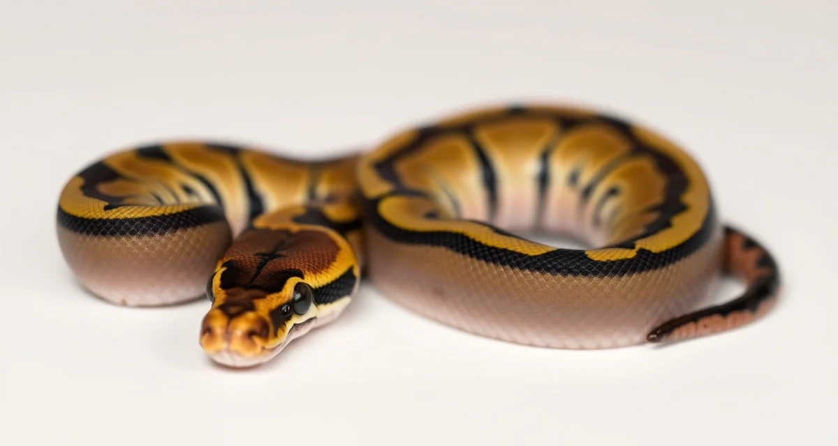 Quality ball python hatchling photography for breeder listings Professional photography of a ball python hatchling displayed on a clean surface, demonstrating quality presentation techniques for selling reptile breeding stock.