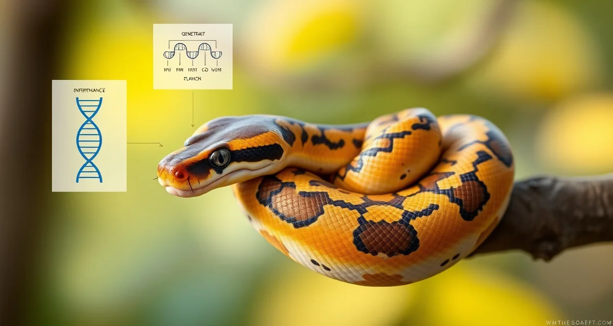 Genetic prediction tool for ball python breeding Ball python morph calculator showing genetic inheritance patterns and predicted hatchling outcomes for breeding pairings