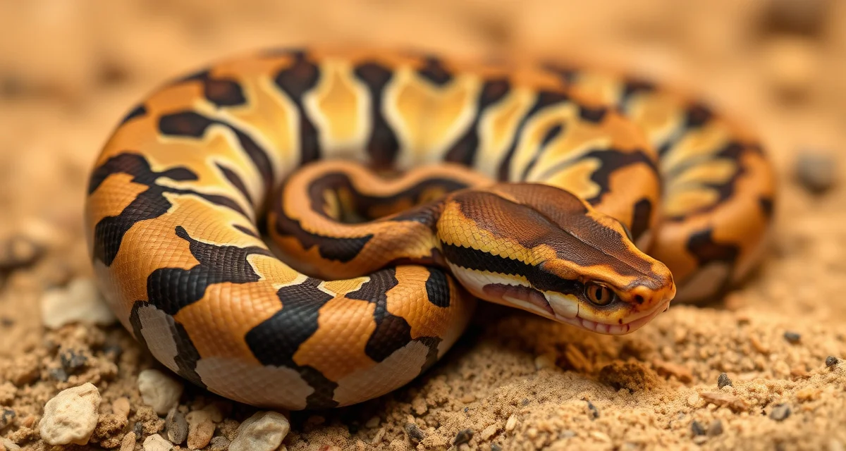 New ball python morph genetic traits Ball python morph showing selective breeding genetics and pattern development in reptile hatchery