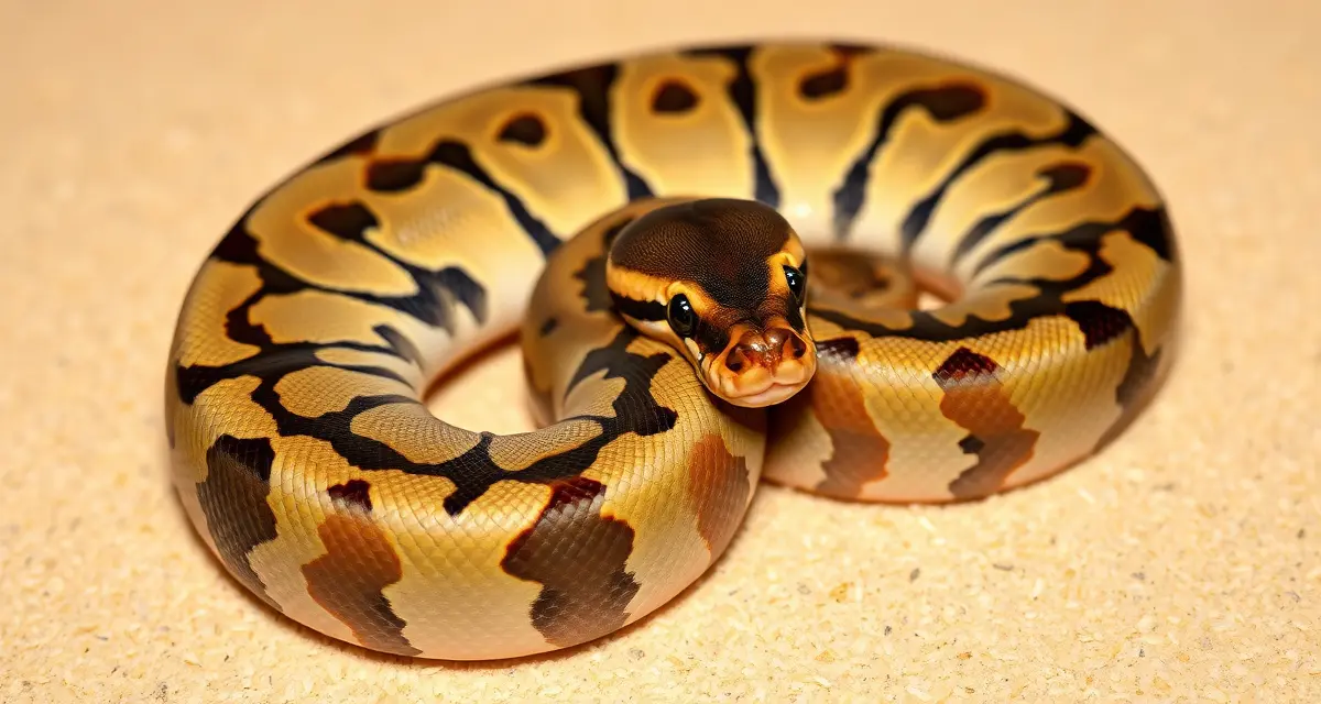 Woma pattern morph characteristics for ball python breeders Ball python woma morph displaying distinctive reticulated pattern mutations used in selective breeding programs