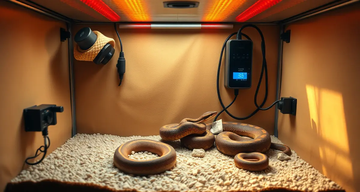 Boa constrictor breeding setup guide Professional boa constrictor breeding enclosure with temperature control and humidity monitoring equipment for gravid female management