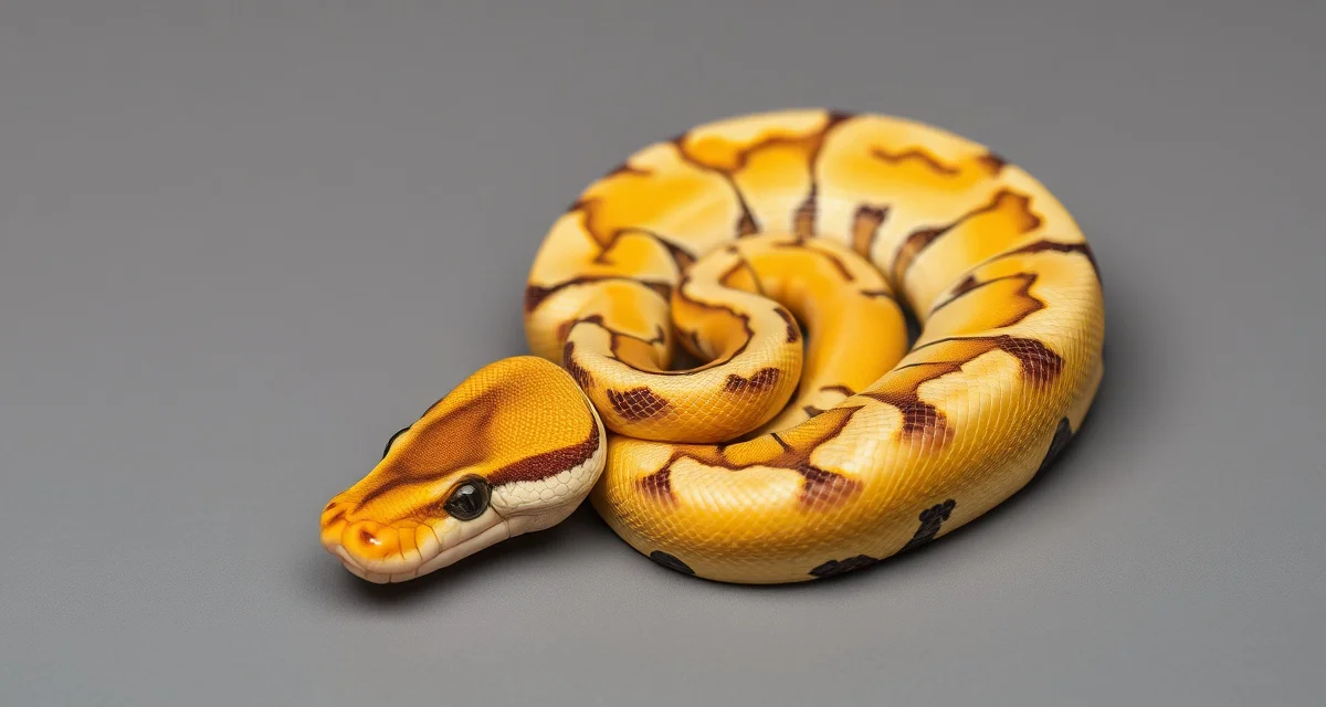 Bumble Bee combo morph ball python genetics and appearance Bumble Bee ball python morph displaying characteristic yellow Pastel base color combined with disrupted Spider pattern markings
