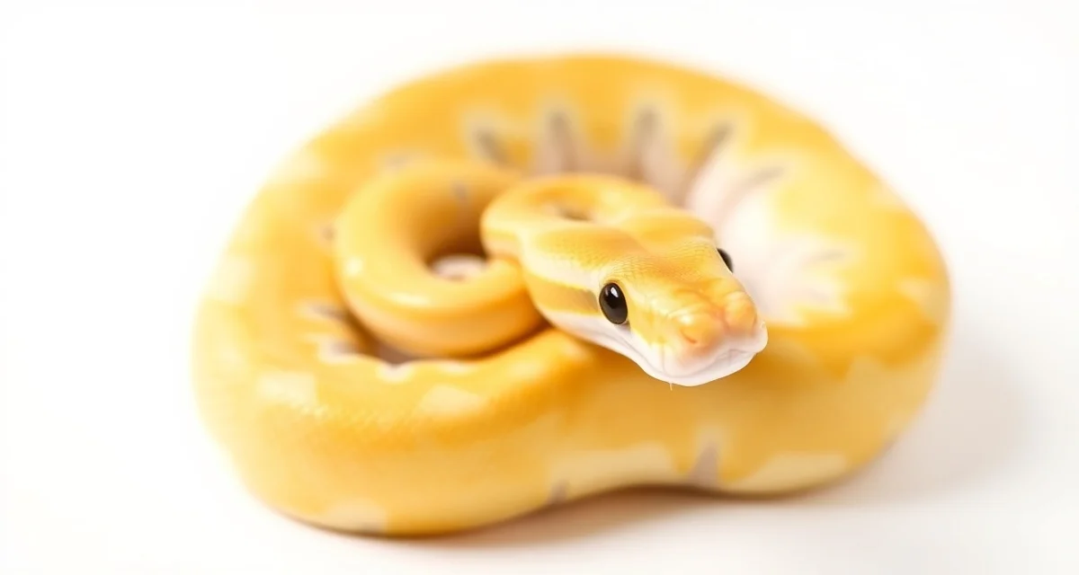 Butter Morph Ball Python Butter ball python morph showing characteristic golden-yellow coloration and pattern used in breeding genetics education