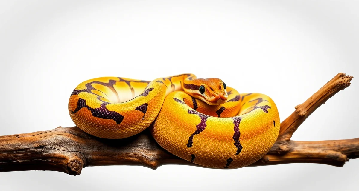 Premium carpet python specimen for breeding value assessment Carpet python morph displaying vibrant coloration used for breeding documentation and market pricing evaluation