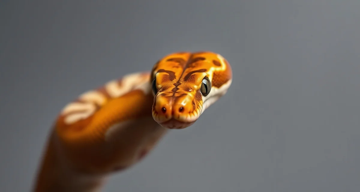 Enchi morph ball python genetics and breeding guide Close-up of an Enchi ball python displaying distinctive orange tones and alien-head pattern characteristic of the co-dominant morph.