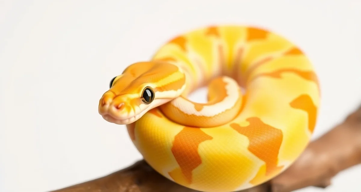 Premium enchi pastel ball python morph example Enchi pastel ball python displaying bright yellow and orange coloration with high-contrast pattern markings, ideal for breeding programs.