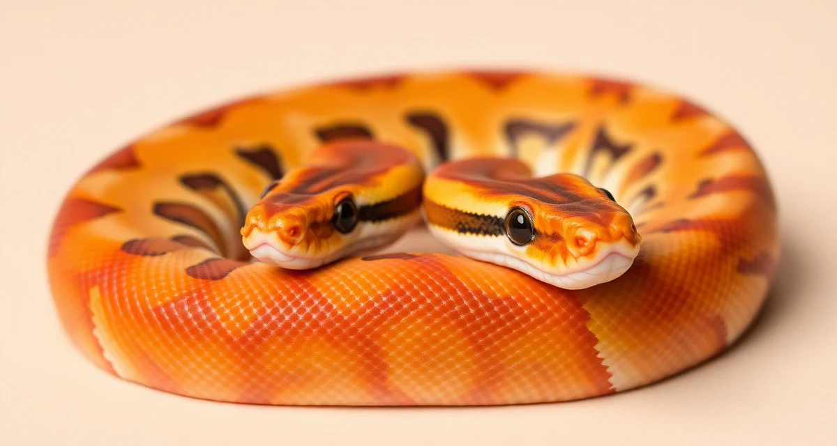 Fire morph Ball Python breeding genetics reference Fire Ball Python morph displaying characteristic reddish-orange coloration and pattern reduction from co-dominant genetics