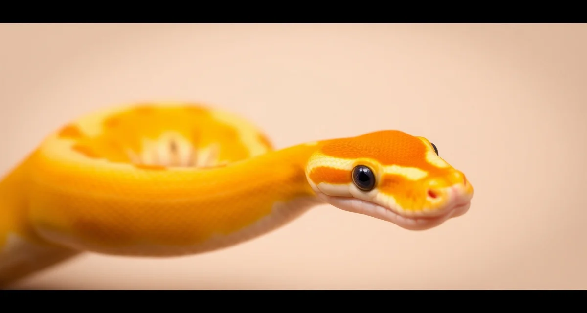 Fire morph Ball Python breeding guide Fire Ball Python morph displaying bright yellow-orange coloration and distinctive BEL-complex genetics pattern
