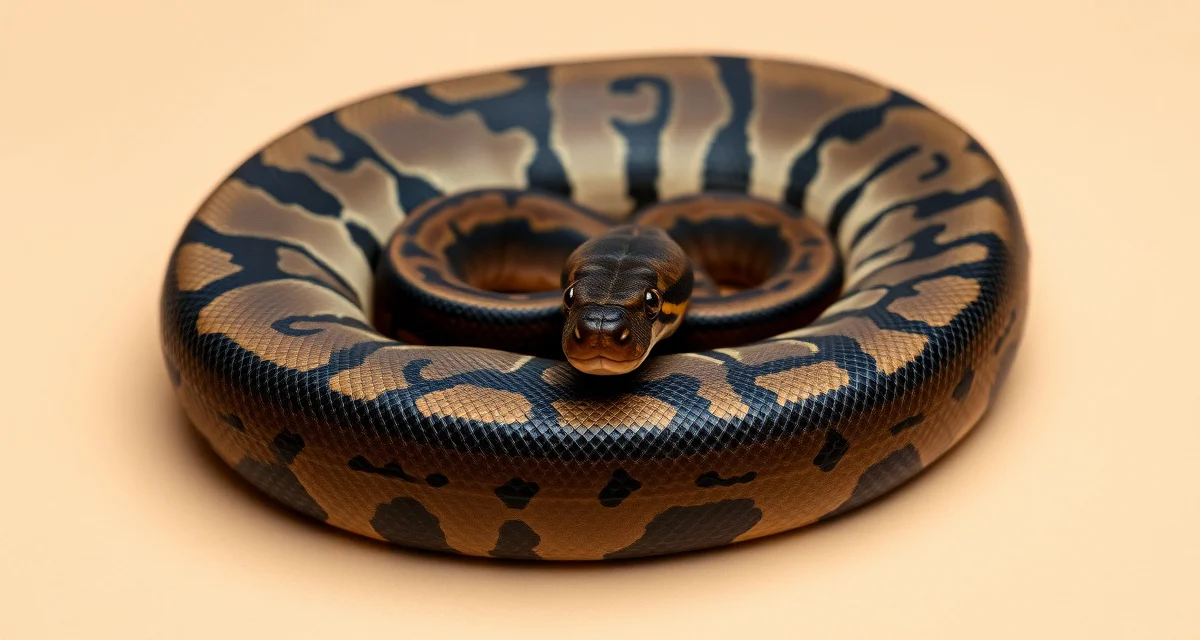 GHi morphology genetics visual guide GHi ball python morph displaying distinctive high-contrast dark pattern and genetic markings characteristic of this co-dominant gene mutation.