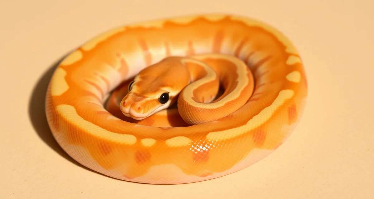 OD Pastel ball python color morph example Orange Dream Pastel ball python displaying warm orange coloration and pattern modifications from combined genetics