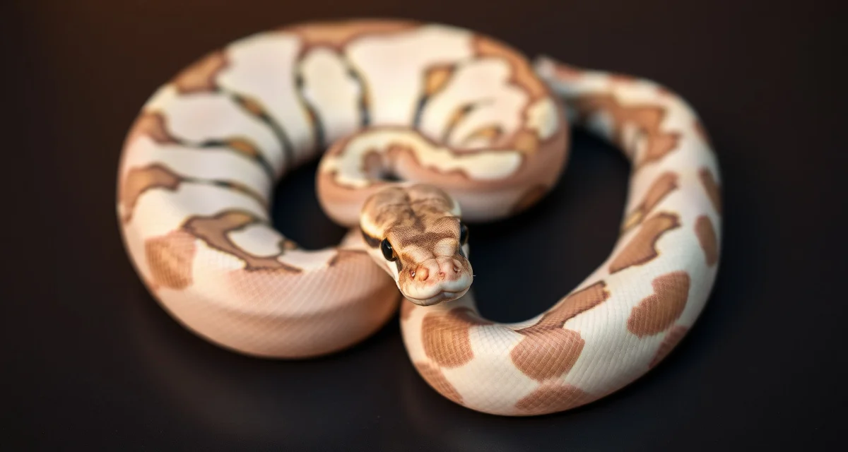 Piebald morph genetics for breeding projects Piebald ball python displaying characteristic white and patterned sections used in recessive genetics breeding programs