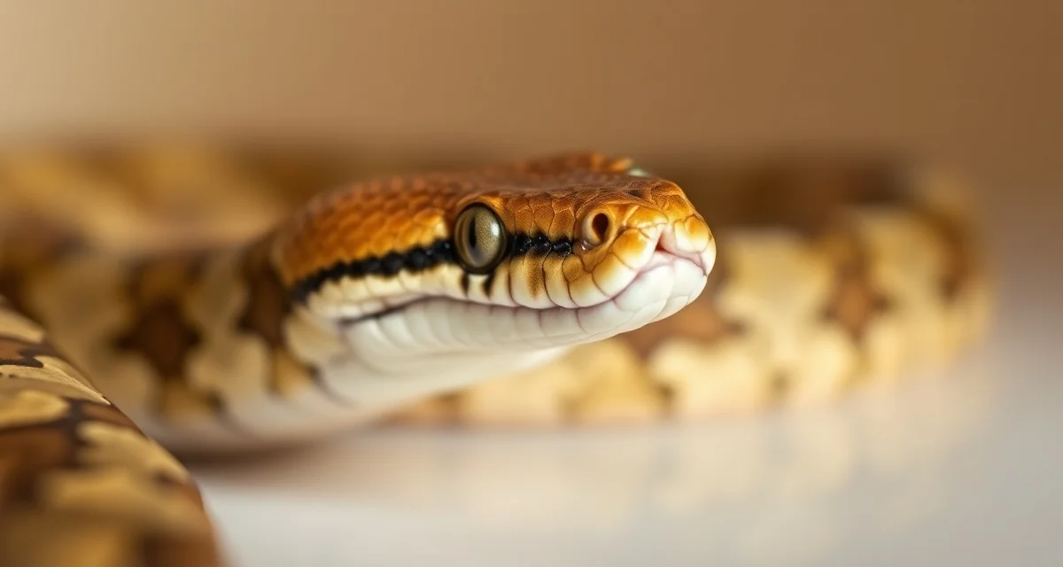 Reticulated python health care reference Healthy reticulated python displaying normal scale condition and coloration for breeder health assessment and monitoring.