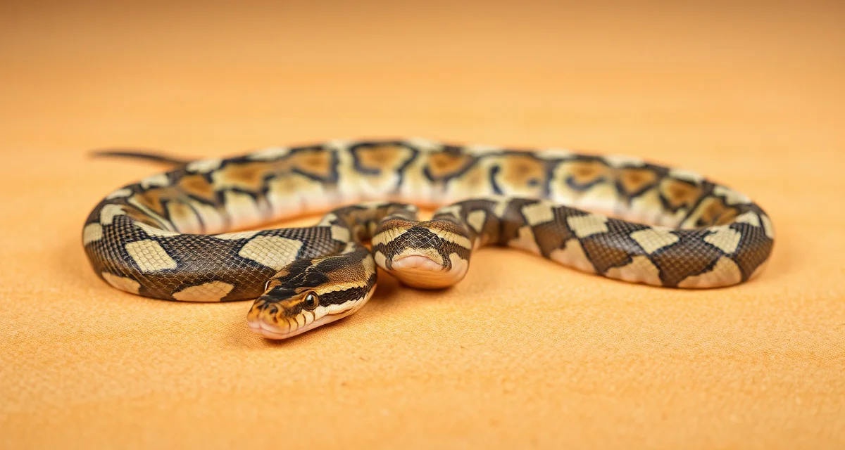 Reticulated Python Breeding Pairing Setup Adult reticulated pythons during controlled pairing introduction for breeding programs, showing safe handling distance and management techniques.