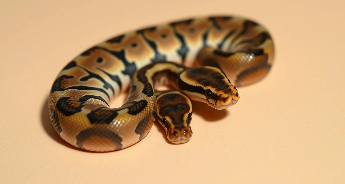 Spinner combo morph ball python with distinctive pattern Spinner ball python morph displaying combined pinstripe and spider pattern genetics on neutral background