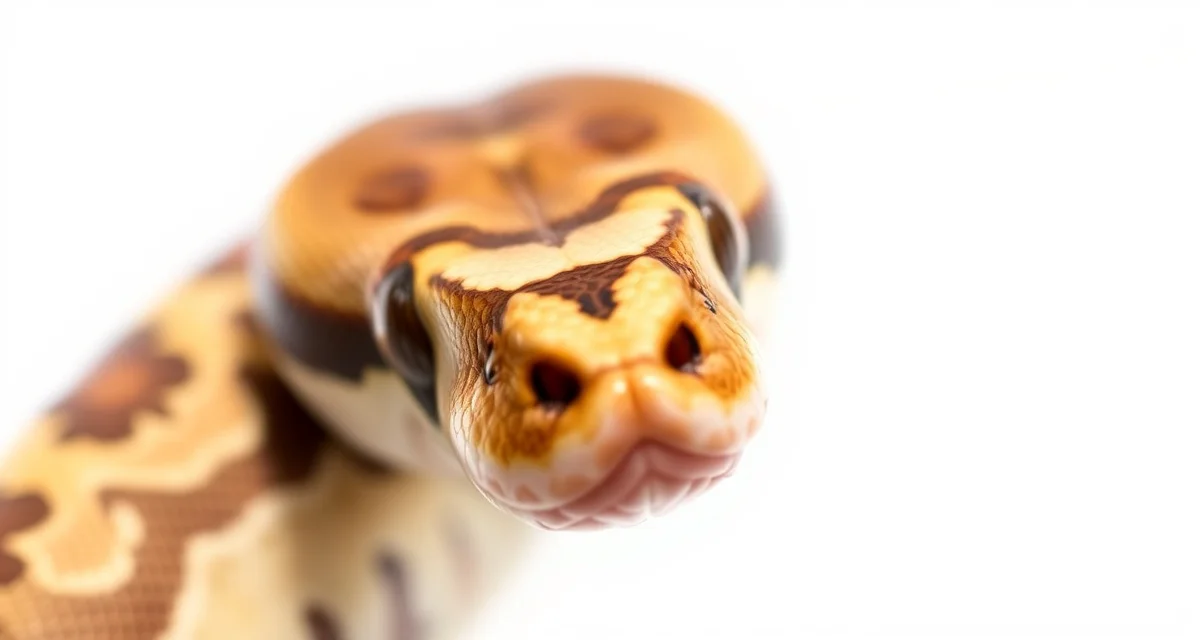 Spotnose morph identification and genetics Spotnose ball python morph displaying the characteristic pigment reduction spot on the rostral scale, a defining feature of this co-dominant pattern-reducing genetic morph.